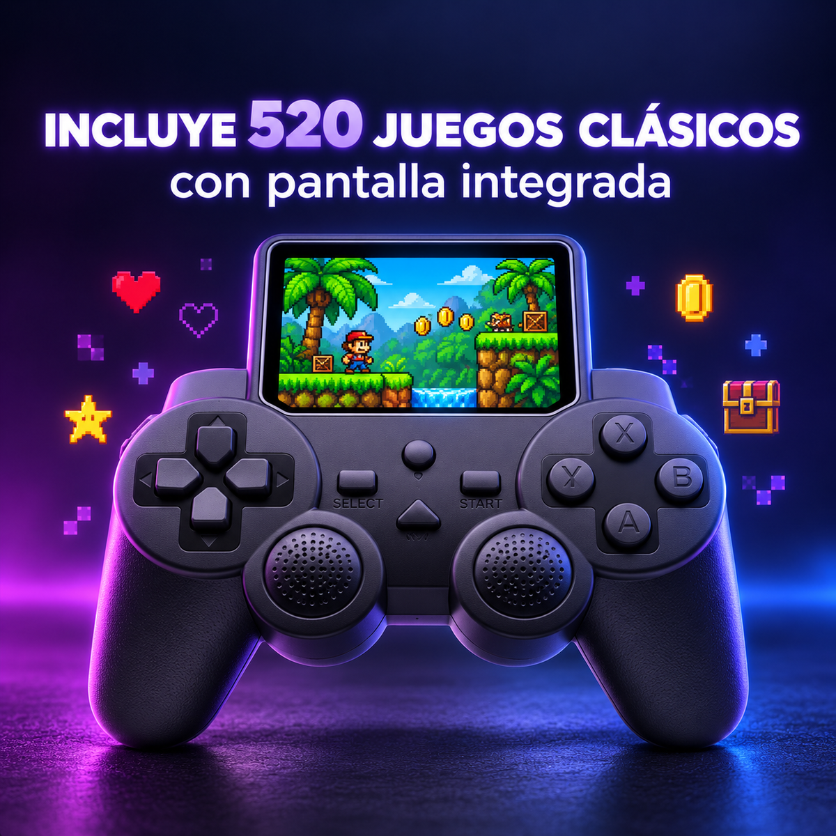 Retropix Mini con 520 juegos integrados